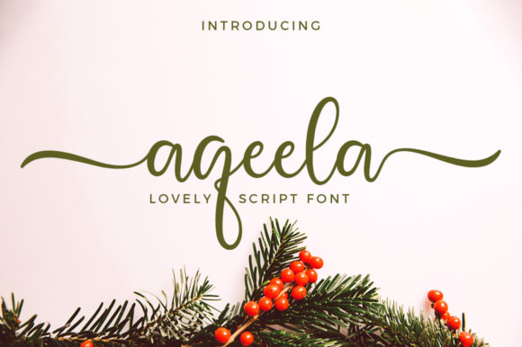 Aqeela: A Script Font for Creative Projects