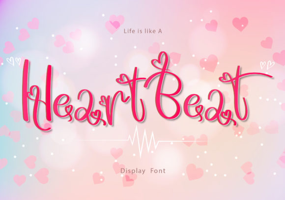 Heart Beat Font for Romantic Design